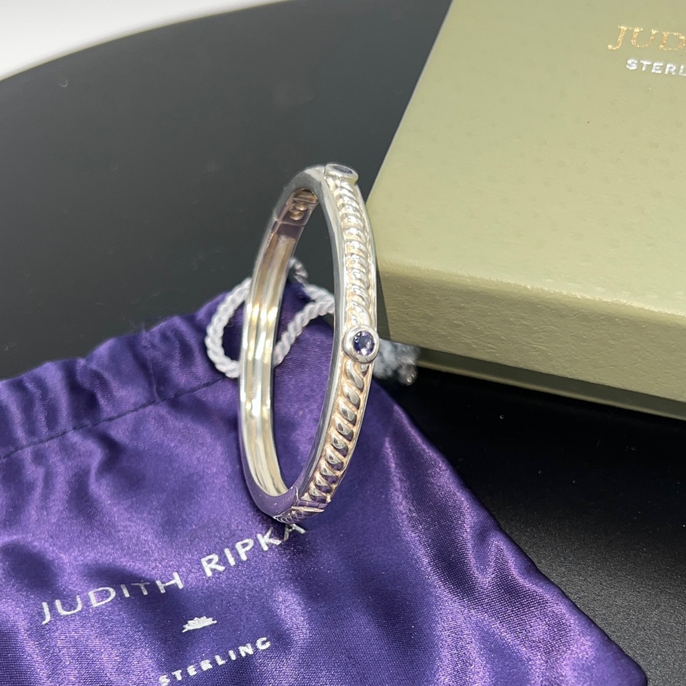 Judith Ripka Sterling Bracelet with amethyst Accent